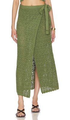 House of Harlow 1960 x REVOLVE Rina Maxi Wrap Skirt in Green