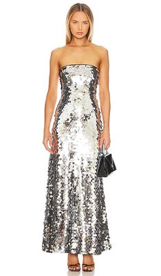 House of Harlow 1960 x REVOLVE Valentina Gown in Metallic Silver