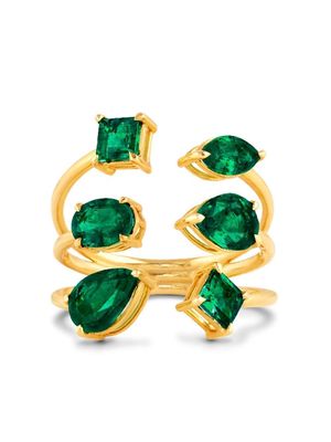House of Meraki 18kt yellow gold Aegean emerald ring - GREEN