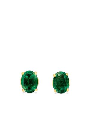 House of Meraki 18kt yellow gold Allora emerald stud earrings - Green