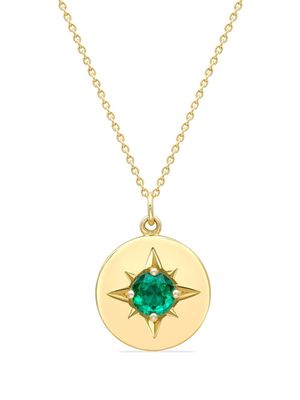 House of Meraki 18kt yellow gold Vesper emerald necklace