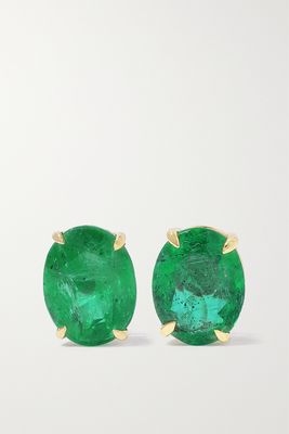 House Of Meraki - Allora 18-karat Gold Emerald Earrings - Green