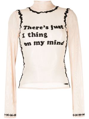 House of Sunny Just One Thing On My Mind top - Neutrals