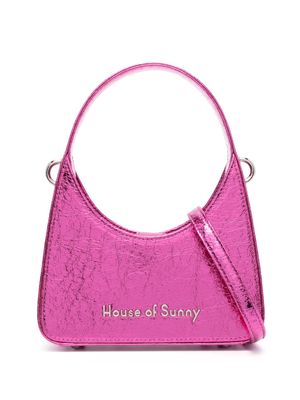 House of Sunny mini Metallic Icon bag - Pink