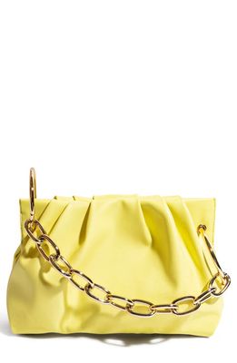 HOUSE OF WANT Chill Vegan Leather Frame Clutch in Lemon