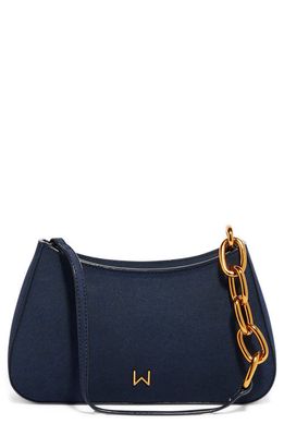 HOUSE OF WANT Newbie Vegan Leather Shoulder Bag in Midnight Blue