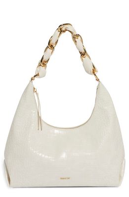 HOUSE OF WANT We Are Spectacular Vegan Leather Shoulder Bag in Cream