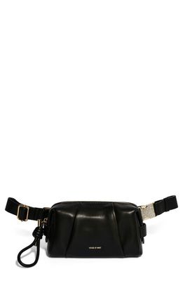 HOUSE OF WANT We Belt it Vegan Leather Waist Bag in Onyx