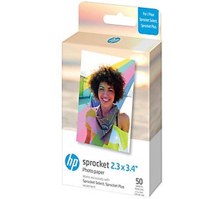 HP Sprocket 2.3" x 3.4" Zink Sticky-Back Photo Paper 50-Pack