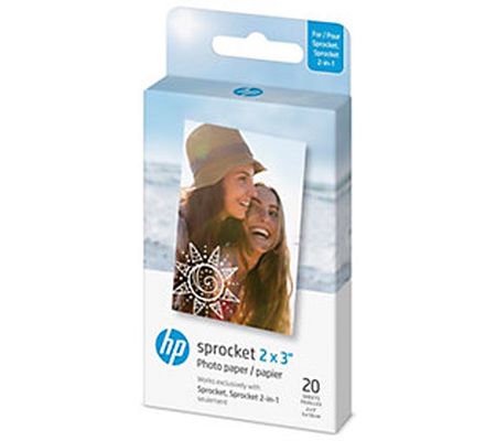 HP Sprocket 2" x 3" Zink Sticky-Back Photo Pape r 20-Pack