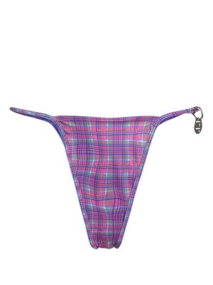 HRH check-pattern bikini bottoms - Pink