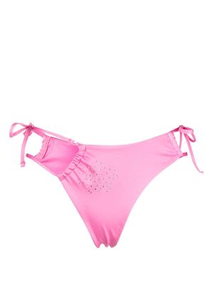 hrh crystal-embellished cut-out bikini bottoms - Pink