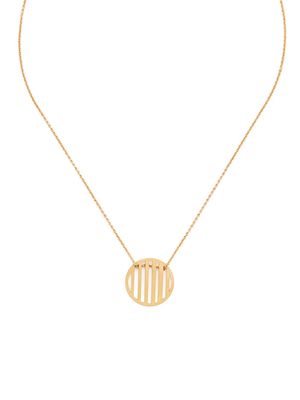Hsu Jewellery Flowing Pattern single circle pendant necklace - Gold