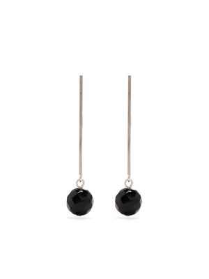 Hsu Jewellery unlinishing-line perspective swing earrings - Silver