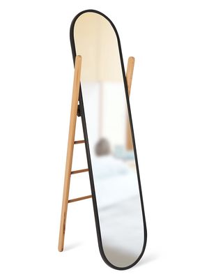 Hub Floor Mirror & Ladder - Black - Black