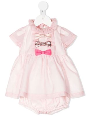 Hucklebones London bow-detail bodice dress and bloomers - Pink