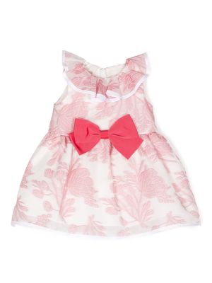 Hucklebones London bow-detail graphic-print dress - Pink