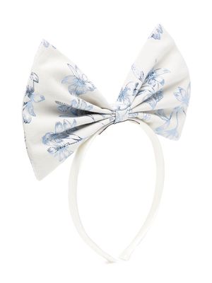 Hucklebones London bow-detail hairband - White