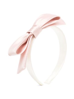 Hucklebones London bow-detail satin headband - White