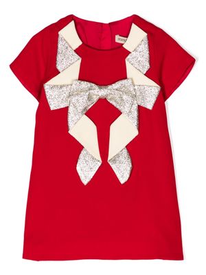 Hucklebones London bow-detail short-sleeve dress set - Red
