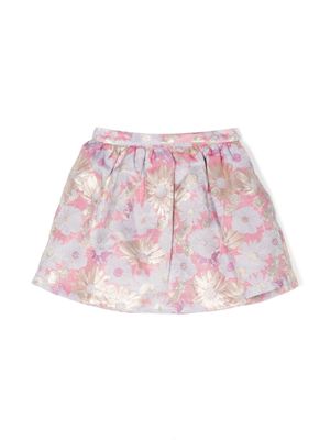 Hucklebones London floral-print pleated skirt - Pink