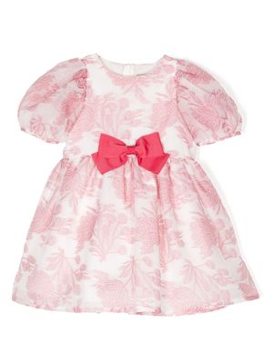 Hucklebones London floral-print puff-sleeve dress - Pink