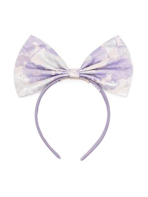 Hucklebones London giant bow head band - Purple