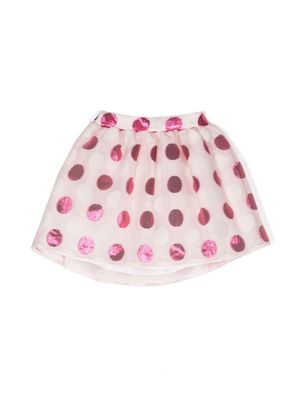 Hucklebones London polka dot-print pleated skirt - Pink