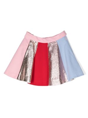 Hucklebones London rainbow-motif pleated skirt - Pink