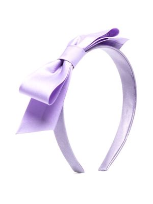 Hucklebones London satin bow head band - Purple