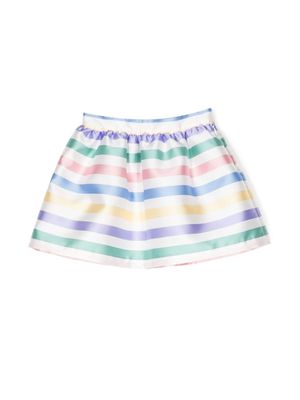 Hucklebones London stripe-pattern flared skirt - Multicolour