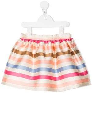 Hucklebones London stripe-print mini skirt - Multicolour