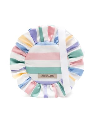Hucklebones London stripe-print ruffled bag - Multicolour