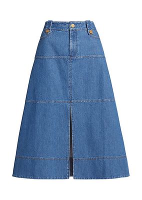 Hudie Denim Midi-Skirt