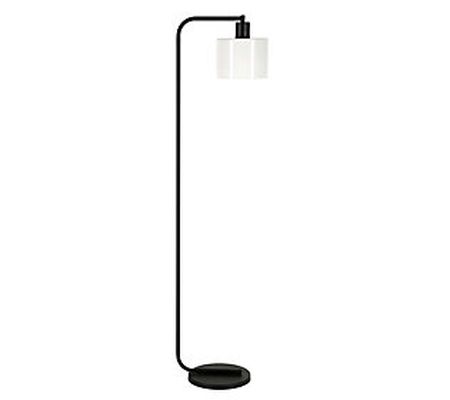 Hudson & Canal Cadmus Floor Lamp with White Mil k Glass Shade