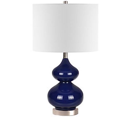 Hudson & Canal Katrin Double Gourd Stylish Glas s Table Lamp