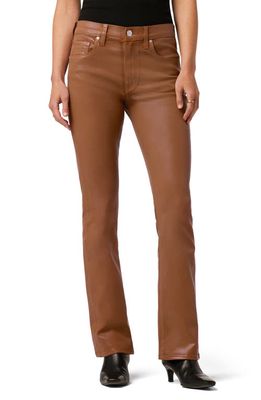 Hudson Jeans Barbara Coated High Waist Bootcut Jeans in Caramel Cafe