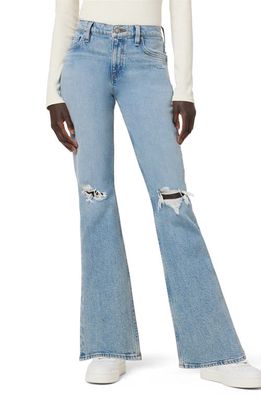 Hudson Jeans Farrah Ripped High Waist Bootcut Jeans in Ice Blue Dest.