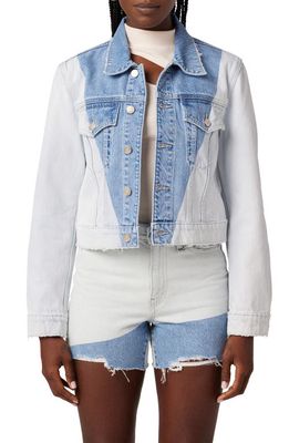 Hudson Jeans Gia Classic Trucker Denim Jacket in Extracted Triangle