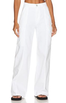 Hudson Jeans High Rise Wide Leg Cargo in White