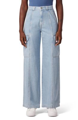 Hudson Jeans High Waist Wide Leg Cargo Jeans in Spring Indigo