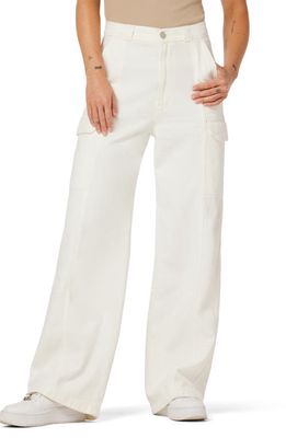 Hudson Jeans High Waist Wide Leg Cargo Pants in White