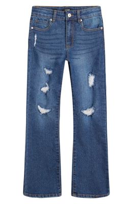 Hudson Jeans Kids' Ripped High Waist Flare Jeans in Midnight Wash