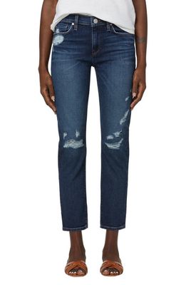 Hudson Jeans Nico Distressed Crop Straight Leg Jeans in Dive
