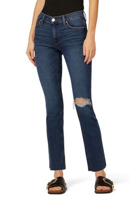 Hudson Jeans Nico Ripped Mid Rise Ankle Straight Leg Jeans in Legit