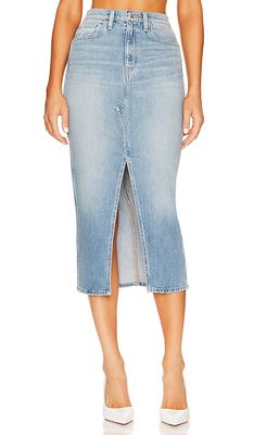 Hudson Jeans Reconstructed Skirt in Blue