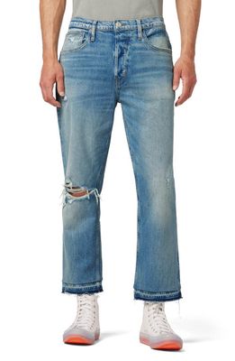 Hudson Jeans Reese Ripped Crop Straight Leg Jeans in Half Cab