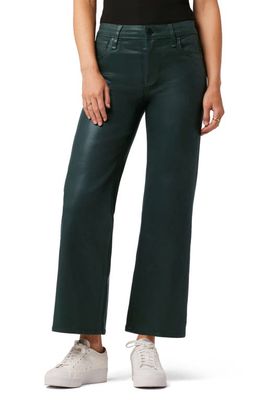 Hudson Jeans Rosie High Waist Ankle Wide Leg Jeans in Coated Scarab