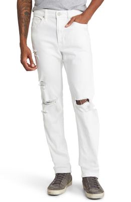 Hudson Jeans Walker Ripped Kick Flare Jeans in White