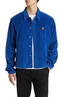 Hudson Jeans x Brandon Williams Corduroy Coach's Jacket in Cobalt Blue